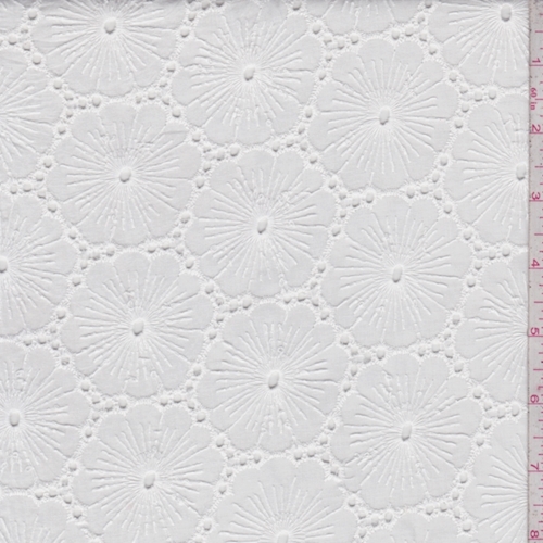 White Embroidered Floral Eyelet