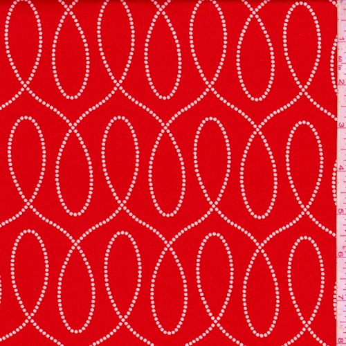 ITY Red/White Mini Pearl Strand Jersey Knit