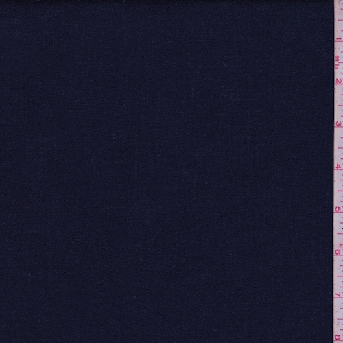 Dark Ink Linen Blend Twill