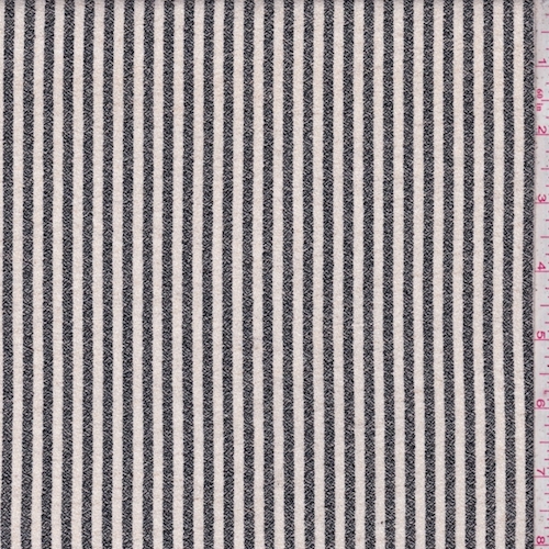 Ivory/Black Slate Stripe Crepe Suiting