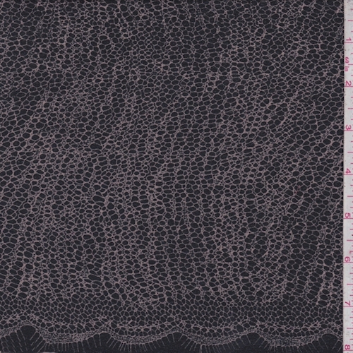 Black/Taupe Mini Pebble Silk Crepe Georgette