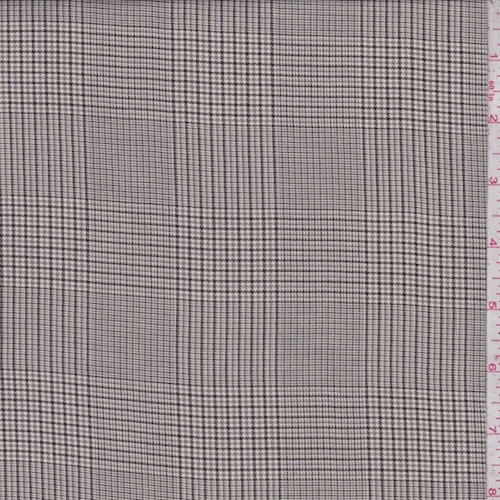 Taupe Glen Plaid Rayon Shirting