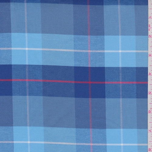 Powder Blue/Royal Plaid Cotton