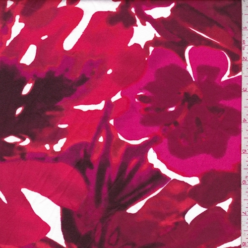 Ruby/Garnet/Pink Tropical Floral Swimwear