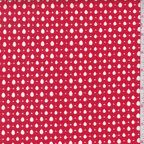 Fire Red Lattice Deco Lace