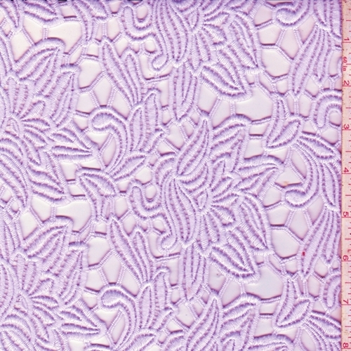 Light Lilac Stylized Floral Guipure Lace