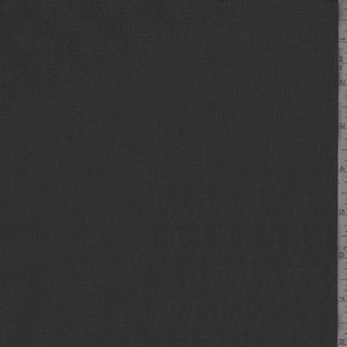 *4 1/2 YD PC--Smoke Black Polyester Chiffon