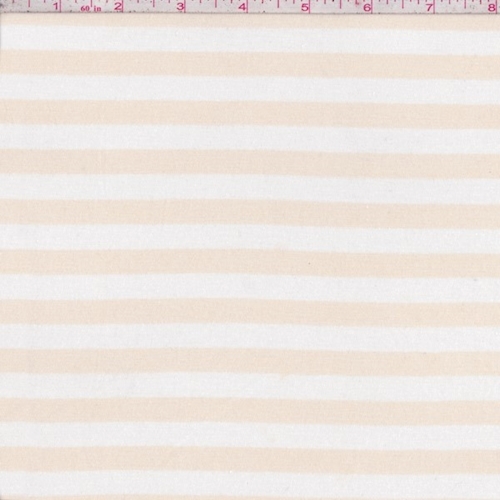 *1 YD PC--Golden Beige/White Stripe Jersey Knit