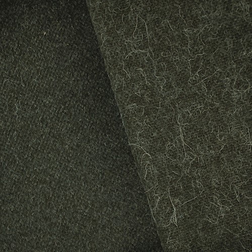 Deep Moss Green Brushed Wool Blend Fleece Back Knit APS00294