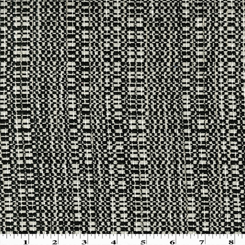 Black/White Multi Textured Basket Dobby Woven Jacketing