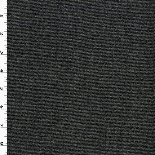 Black/Gray Wool Blend Stretch Twill Jacketing APS00398