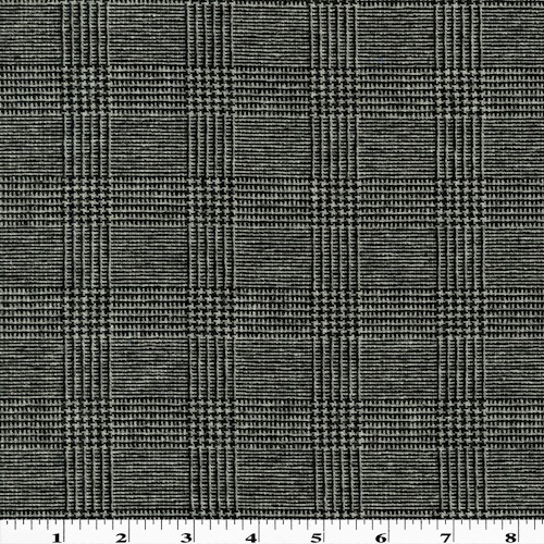 Black/White Wool Blend Stretch Glen Plaid Jacketing APS00420
