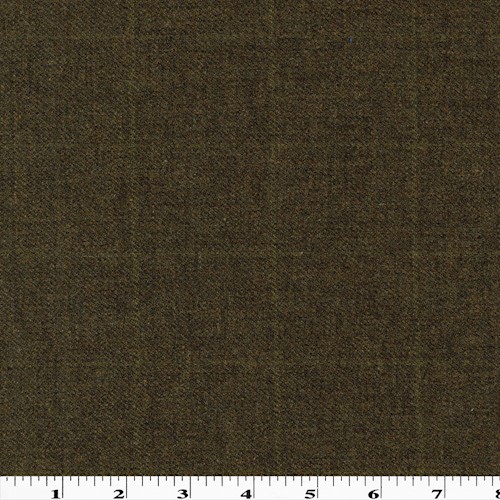 Algae Green/Brown Wool Blend Faded Grid Woven Jacketing APS00423