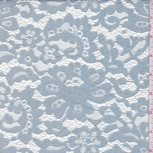 Powder Blue Floral Lace