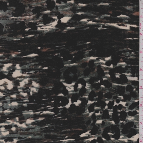 Jade/Beige/Black Camo Burnout Panne Velvet