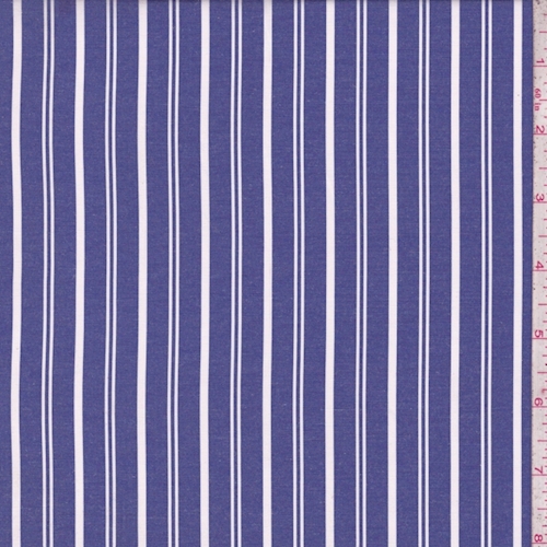 Bright Blue/White Stripe Shirting