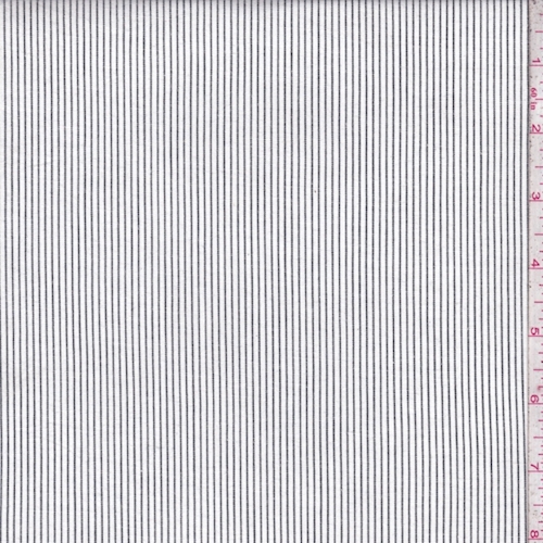 White/Stone Black Pinstripe Shirting