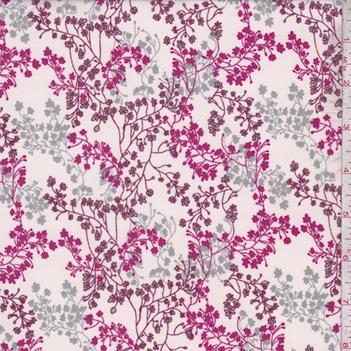 Pale Pink Floral Vine Knit Activewear