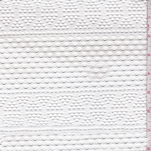 White Deco Stripe Mesh Lace