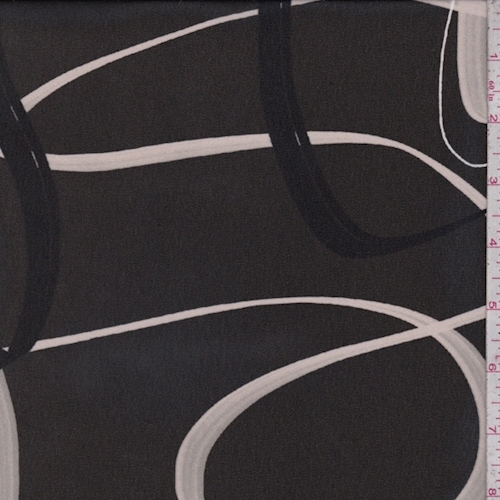 Espresso/Beige/Black Ribbon Georgette