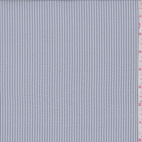 Pewter/White Stripe Seersucker