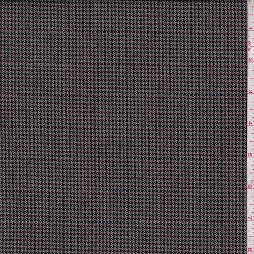 Grey/Brown/Forest Mini Houndstooth Flannel Suiting