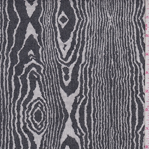 Ivory/Slate Black Woodgrain Jacquard Home Decorating Fabric