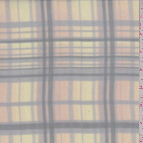 Sage Yellow/Clay/Black Plaid Organza