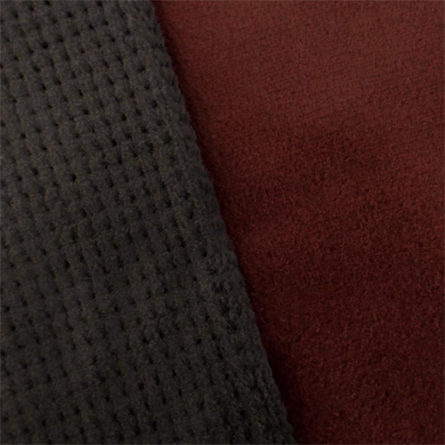 *1 YD PC--Wine Red/Brown Double Grid Fleece