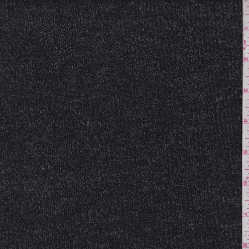 Heather Black Rib Sweater Knit