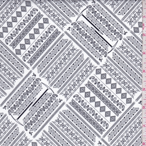 White/Navy Deco Diamond Lining