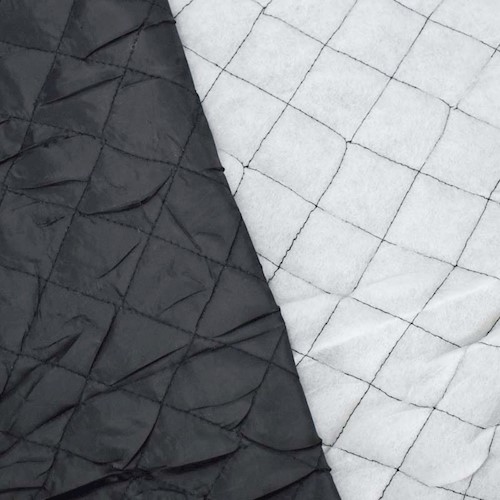 Oil Black Diamond Quilted Woven Coating APS00655