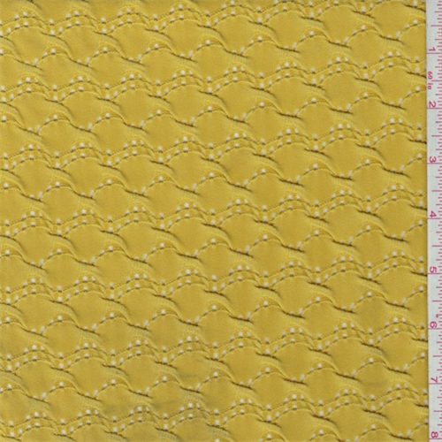 *2 1/2 YD PC--Yellow Gold Puckered Novelty Knit