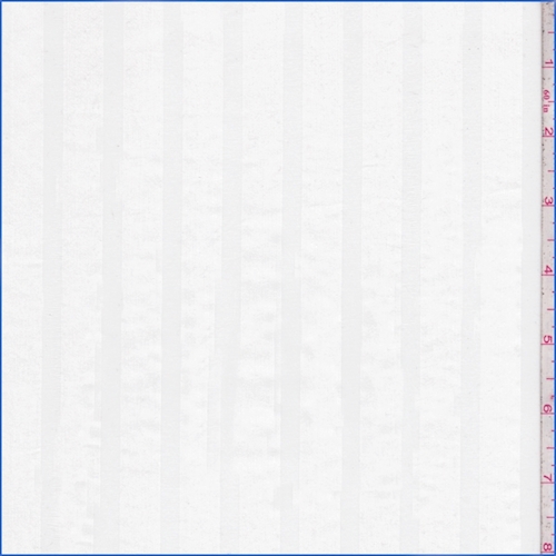 White Satin Stripe Organza