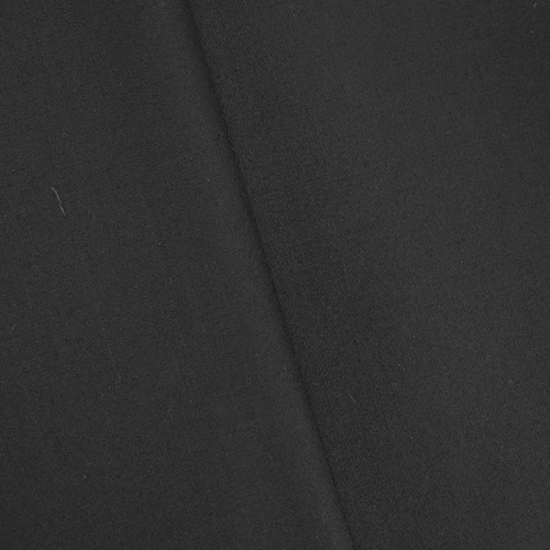 Black Wool Blend Stretch Twill Suiting APS00368