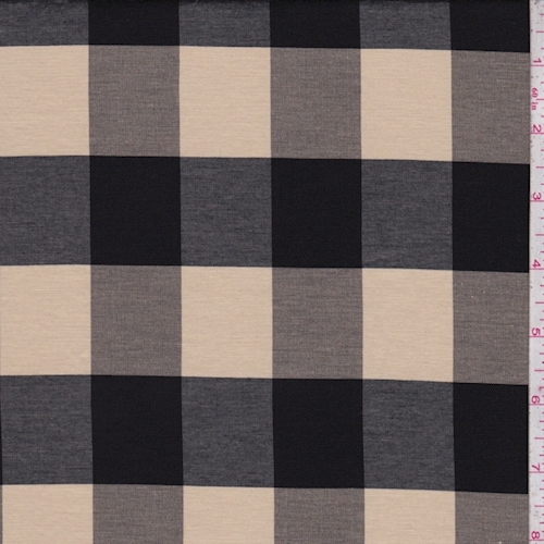 Beige/Black Buffalo Plaid Shirting