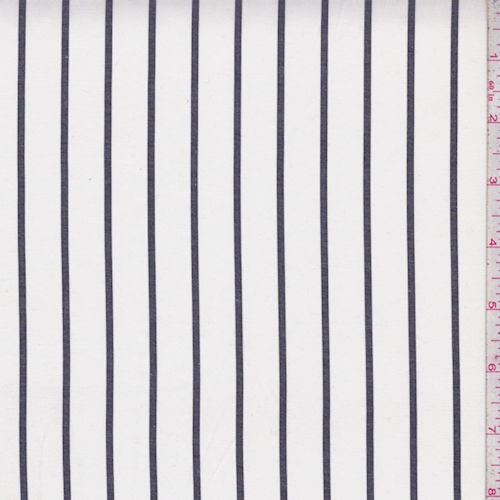 Ivory/Aged Navy Stripe Shirting