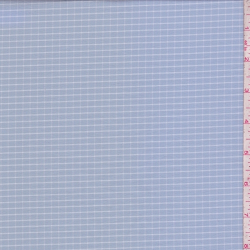 Dusty Blue Mini Check Cotton Shirting