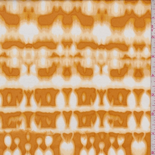 *4 YD PC--Goldenrod Tie Dye Look Double Brushed Jersey Knit