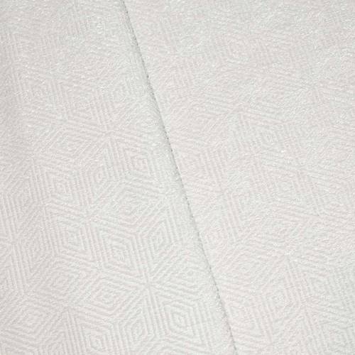 *1 1/2 YD PC--Ceramic/White Star Diamond Chenille Jacquard Decor Fabric