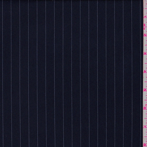 Dark Navy Pinstripe Shirting