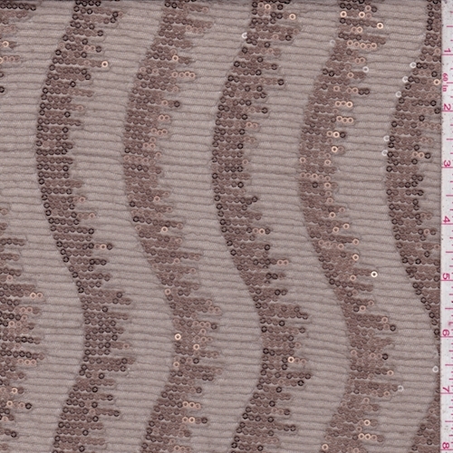 Bronze/Champagne Mini Sequin Wave Tulle