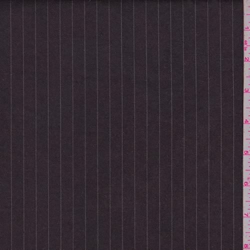 Espresso Brown Pinstripe Twill