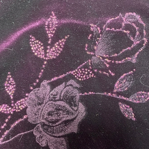 Purple Rose Stretch Velvet