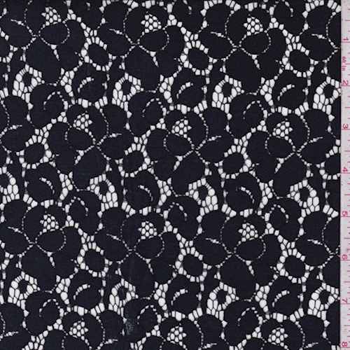 Navy/Black Floral Lace