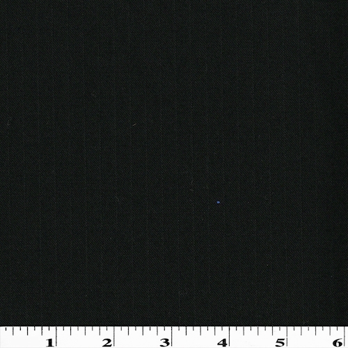 Night Black Wool Blend Striped Twill Suiting