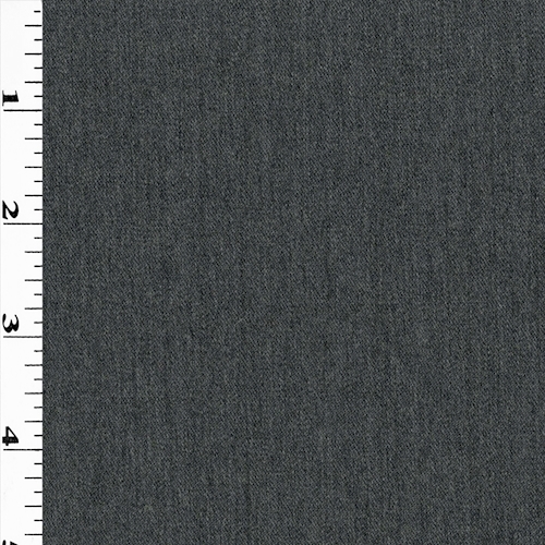 Dark Heather Gray Wool Blend Woven Suiting