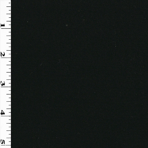 Chic Black Wool Blend Double Woven Suiting