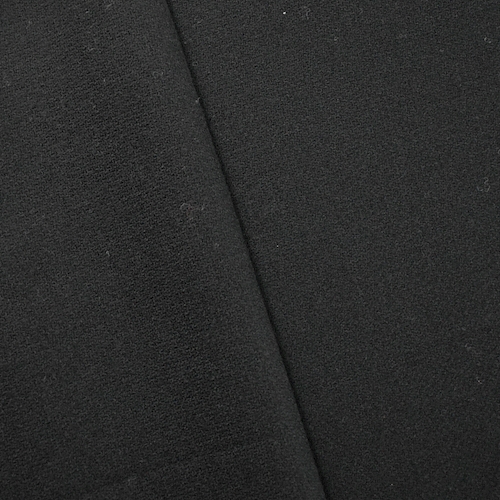 Black Wool Blend Crepe Dobby Woven Jacketing