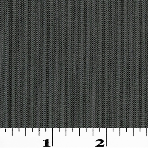 Deep Gray/Charcoal Wool Blend Striped Suiting